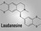 Laudanosine papaver alkaloid molecule. Skeletal chemical formula.