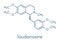 Laudanosine papaver alkaloid molecule. Skeletal formula.