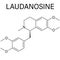 Laudanosine papaver alkaloid molecule. Skeletal formula. Chemical structure