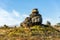 Laufscalavarda, a lava ridge, surrounded by stone cairns - Iceland