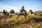 Laufscalavarda, a lava ridge, surrounded by stone cairns - Iceland