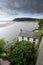 Laugharne, Wales, UK, July 2014, a view of Dylan Thomas boathouse