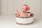 Laughing Baby Girl in Wooden Bucket