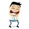 Laughing cartoon businessman