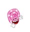 Laughing  cartoon illustration of snail shell