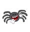 Laughing cartoon illustration of spider