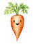 Laughing Cute Carrot: Children\\\'s Illustration for a Book AI Generated