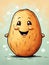 Laughing Cute Potato Children\\\'s Illustration AI Generated