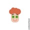 Laughing, emoticon boy, man icon. Fun, face vector. Humor, smile, color, positive symbol for web and mobile apps. Smiling Raised