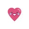 Laughing heart face character emoji flat icon