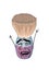 Laughing internet meme illustration of barber brush