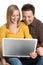 Laughing Laptop Couple