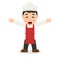 Laughing Male Chef Cartoon Character