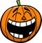 Laughing pumpkin cartoon illustration