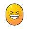 Laughing smile color icon