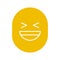 Laughing smile glyph color icon