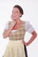Laughing young Bavarian woman in dirndl