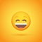 Laughter emoticon smile icon with shadow for social network design