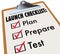 Launch Checklist Plan Prepare Test New Product Business