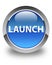 Launch glossy blue round button