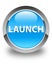 Launch glossy cyan blue round button