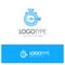 Launch, Management, Optimization, Release, Stopwatch Blue outLine Logo with place for tagline