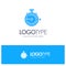 Launch, Management, Optimization, Release, Stopwatch Blue Solid Logo with place for tagline