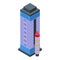 Launch rocket station icon isometric vector. Ship space