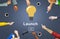 Launch Start Brand Introduce Light Bulb Concept