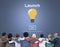 Launch Start Brand Introduce Light Bulb Concept