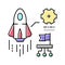 launch startup color icon vector illustration