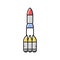 launch vehicle aeronautical engineer color icon vector illustration