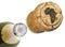 Launched champagne cork with the shape of Africa burnt in.serie