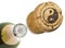 Launched champagne cork with the shape of a Ying Yang symbol bur