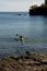 Launching a Kayak on Lake Superior