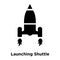 Launching Shuttle icon vector isolated on white background, logo