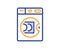 Launder money line icon. Cash corruption sign. Vector