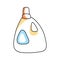 Laundry and cleaning isolated chemical detergent bottle, vector