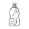 Laundry cloth softener bottle line style icon