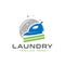Laundry and clothes ironing business logo