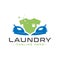 Laundry and clothes ironing business logo