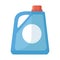 Laundry conditioner, liquid washing powder. Plastic bottle with a lid. Detergent for washing clothes and clothes.