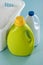 Laundry detergent and bleach bottles