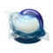 Laundry detergent pod or pack isolated on a white background