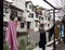 Laundry drying outside in Suzhou old town along the water canals