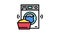 laundry equipment for washing clothes color icon animation