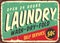 Laundry fifties comic style retro sign