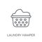 Laundry hamper linear icon. Modern outline Laundry hamper logo c