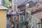 Laundry between houses in Istanbul