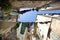 Laundry hung to dry above an Italian street